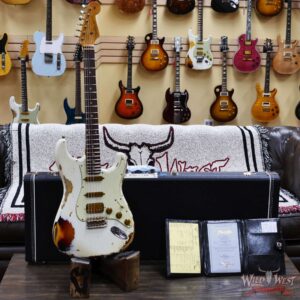 Fender Custom Shop Wild West White Lightning 2.0 Stratocaster HSS Rosewood Board 22 Frets Heavy Relic 3 Tone Sunburst - Image 6