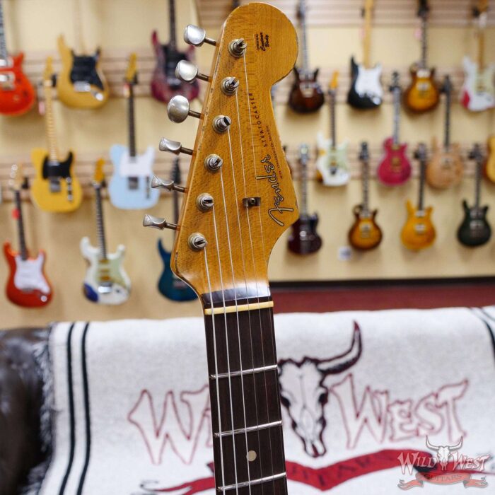 Fender Custom Shop Wild West White Lightning 2.0 Stratocaster HSS Rosewood Board 22 Frets Heavy Relic 3 Tone Sunburst - Image 7
