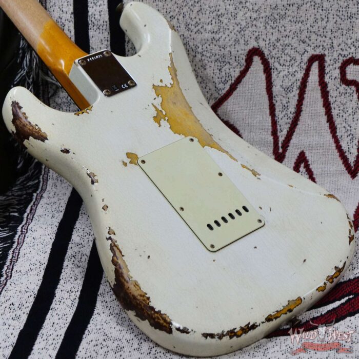 Fender Custom Shop Wild West White Lightning 2.0 Stratocaster HSS Rosewood Board 22 Frets Heavy Relic 3 Tone Sunburst - Image 11
