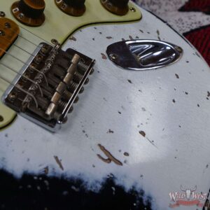 Fender Custom Shop Wild West White Lightning 2.0 Stratocaster HSS Rosewood Board 22 Frets Heavy Relic Black - Image 10