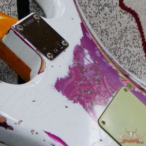 Fender Custom Shop Wild West White Lightning 2.0 Stratocaster HSS Maple Board 22 Frets Heavy Relic Pink Paisley - Image 13