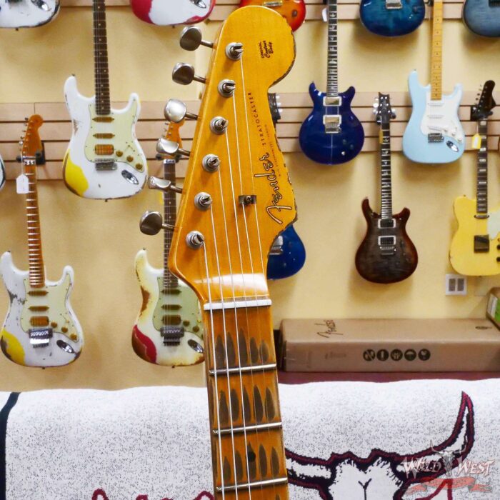 Fender Custom Shop Wild West White Lightning 2.0 Stratocaster HSS Maple Board 21 Frets Heavy Relic Pink Paisley 7.85 LBS - Image 7