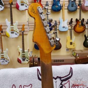Fender Custom Shop Wild West White Lightning 2.0 Stratocaster HSS Maple Board 21 Frets Heavy Relic Pink Paisley 7.85 LBS - Image 11