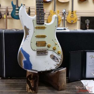 Fender Custom Shop Wild West White Lightning Stratocaster 2.0 Heavy Relic Rosewood Fingeboard Lake Placid Blue - Image 8