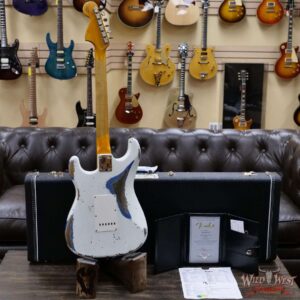 Fender Custom Shop Wild West White Lightning Stratocaster 2.0 Heavy Relic Rosewood Fingeboard Lake Placid Blue - Image 10