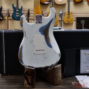 Fender Custom Shop Wild West White Lightning Stratocaster 2.0 Heavy Relic Rosewood Fingeboard Lake Placid Blue - Image 12