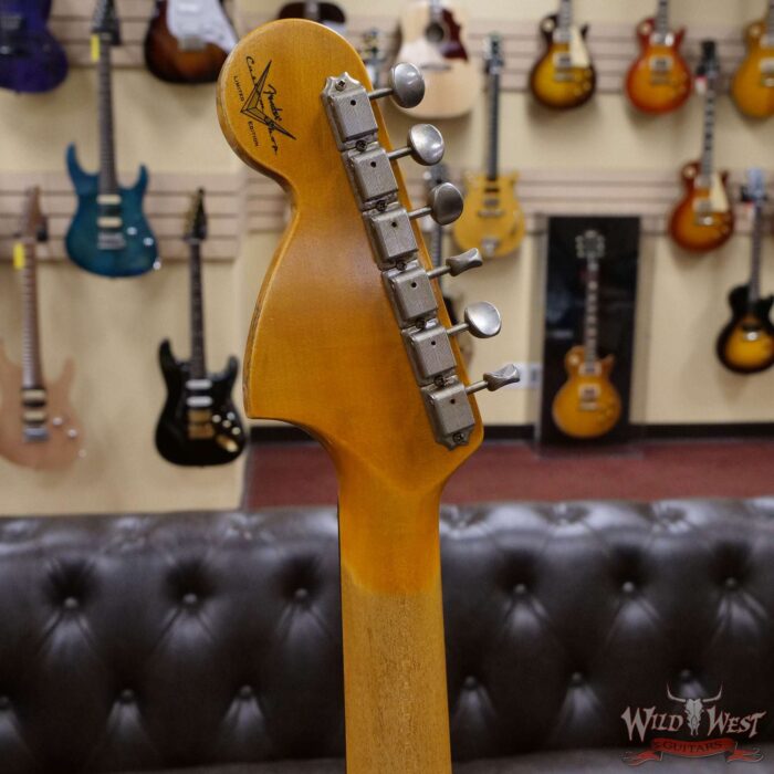 Fender Custom Shop Wild West White Lightning Stratocaster 2.0 Heavy Relic Rosewood Fingeboard Lake Placid Blue - Image 11