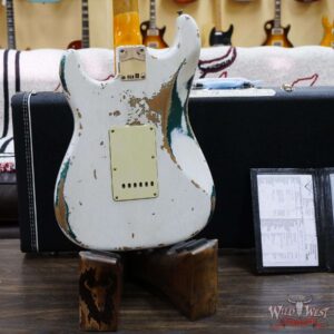 Fender Custom Shop Wild West White Lightning 2.0 Stratocaster HSS Maple Board 22 Frets Heavy Relic British Racing Green - Image 11