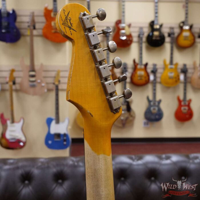 Fender Custom Shop Wild West White Lightning 2.0 Stratocaster HSS Heavy Relic Rosewood Board 21 Frets Black - Image 11