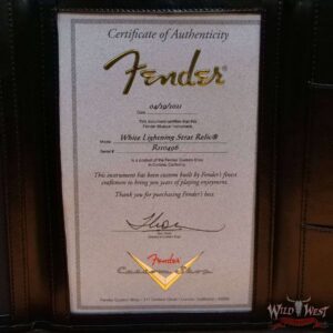 Fender Custom Shop Wild West White Lightning 2.0 Stratocaster HSS Heavy Relic Rosewood Board 21 Frets Black - Image 13