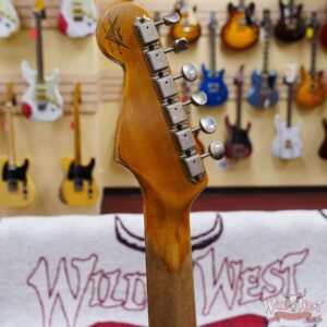 Fender Custom Shop Wild West White Lightning 2.0 Stratocaster HSS Rosewood Board 21 Frets Heavy Relic Pink Paisley - Image 10