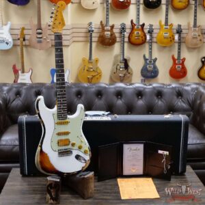 Fender Custom Shop Wild West White Lightning 2.0 Stratocaster HSS Heavy Relic Rosewood Board 22 Frets 3 Tone Sunburst - Image 6