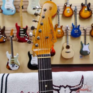 Fender Custom Shop Wild West White Lightning 2.0 Stratocaster HSS Rosewood Board 22 Frets Heavy Relic Pink Paisley - Image 7