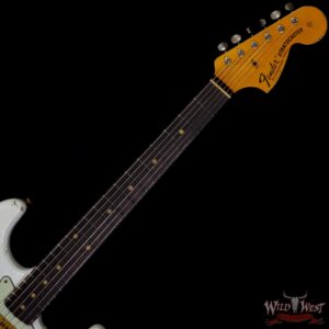 Fender Custom Shop Wild West White Lightning Stratocaster 2.0 Heavy Relic Rosewood Fingeboard British Racing Green - Image 4