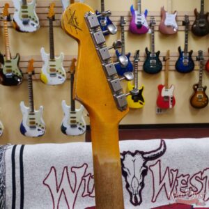 Fender Custom Shop Wild West White Lightning Stratocaster HSS Floyd Rose Maple Board 22 Frets Heavy Relic Candy Apple Red - Image 11