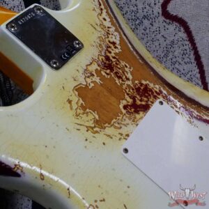 Fender Custom Shop Wild West White Lightning Stratocaster HSS Floyd Rose Maple Board 22 Frets Heavy Relic Candy Apple Red - Image 13