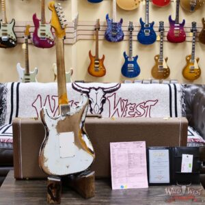 Fender Custom Shop Wild West White Lightning Stratocaster Floyd Rose HSH Maple Fingerboard 22 Frets Heavy Relic 2 Tone Sunburst 8.00 lbs - Image 10