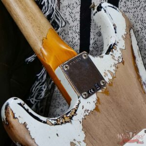 Fender Custom Shop Wild West White Lightning Stratocaster Floyd Rose HSH Maple Fingerboard 22 Frets Heavy Relic 2 Tone Sunburst 8.00 lbs - Image 13