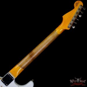 Fender Custom Shop Wild West White Lightning Stratocaster HSH Floyd Rose Rosewood Board Heavy Relic Olympic White over 3 Tone Sunburst - Image 5