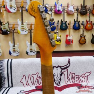 Fender Custom Shop Wild West White Lightning Stratocaster HSH Floyd Rose Rosewood Board Heavy Relic Olympic White over 3 Tone Sunburst - Image 11