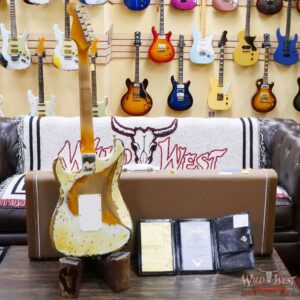 Fender Custom Shop Wild West White Lightning Stratocaster HSH Floyd Rose Maple Fingerboard Heavy Relic Olympic White over 2 Tone Sunburst - Image 10