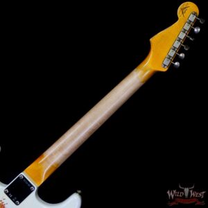 Fender Custom Shop Wild West White Lightning Stratocaster HSH Floyd Rose Maple Board 22 Frets Heavy Relic Fiesta Red - Image 5