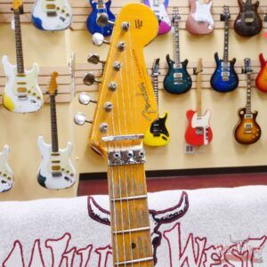 Fender Custom Shop Wild West White Lightning Stratocaster HSH Floyd Rose Maple Board 22 Frets Heavy Relic Fiesta Red - Image 7
