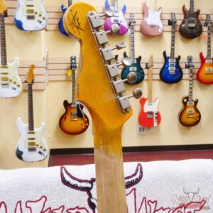 Fender Custom Shop Wild West White Lightning Stratocaster HSH Floyd Rose Maple Board 22 Frets Heavy Relic Fiesta Red - Image 11