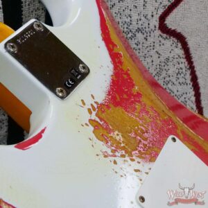 Fender Custom Shop Wild West White Lightning Stratocaster HSH Floyd Rose Maple Board 22 Frets Heavy Relic Fiesta Red - Image 13