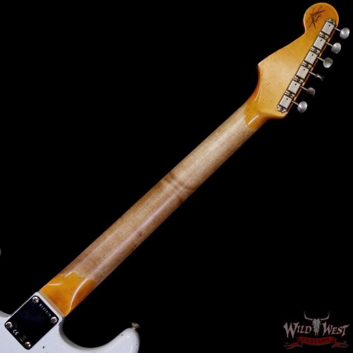Fender Custom Shop Wild West White Lightning Stratocaster Floyd Rose HSH Rosewood Fingerboard 22 Frets Heavy Relic 2 Tone Sunburst 8.05 lbs - Image 5