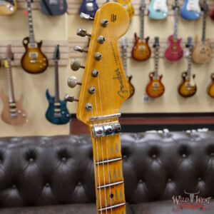 Fender Custom Shop Wild West White Lightning Stratocaster HSS Floyd Rose Rosewood Board 21 Frets Heavy Relic Fiesta Red - Image 7