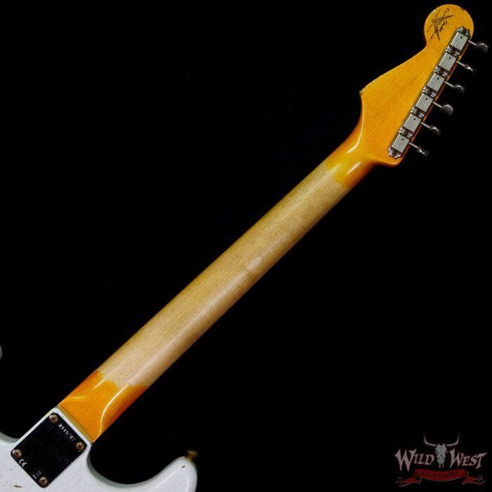 Fender Custom Shop Wild West White Lightning Stratocaster HSS Floyd Rose Maple Board 21 Frets Heavy Relic Graffiti Yellow - Image 5