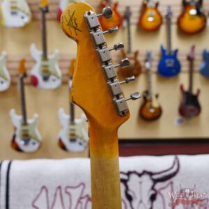 Fender Custom Shop Wild West White Lightning Stratocaster HSS Floyd Rose Maple Board 21 Frets Heavy Relic Graffiti Yellow - Image 10