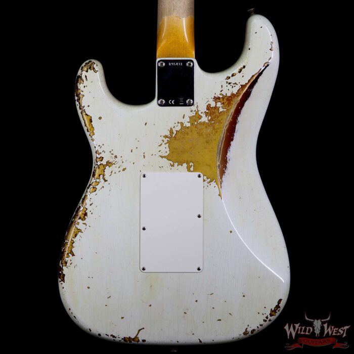 Fender Custom Shop White Lightning Straocatser Floyd Rose HSS Maple Neck 22 Frets 3 Tone Sunburst - Image 6