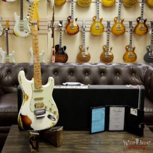 Fender Custom Shop White Lightning Straocatser Floyd Rose HSS Maple Neck 22 Frets 3 Tone Sunburst - Image 11