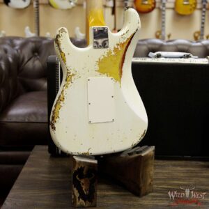 Fender Custom Shop White Lightning Straocatser Floyd Rose HSS Maple Neck 22 Frets 3 Tone Sunburst - Image 14