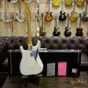 Fender Custom Shop White Lightning Stratocaster HSS Floyd Rose Heavy Relic Maple Neck 22 Frets Blue Flower - Image 9