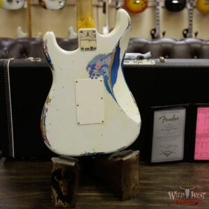 Fender Custom Shop White Lightning Stratocaster HSS Floyd Rose Heavy Relic Maple Neck 22 Frets Blue Flower - Image 11