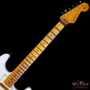 Fender Custom Shop Wild West White Lightning Stratocaster HSS Floyd Rose Maple Board 22 Frets Heavy Relic British Racing Green - Image 4