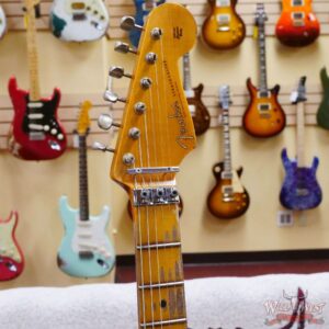 Fender Custom Shop Wild West White Lightning Stratocaster HSS Floyd Rose Maple Board 22 Frets Heavy Relic British Racing Green - Image 7
