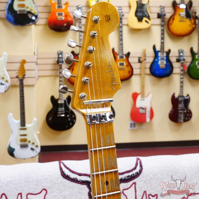 Fender Custom Shop Wild West White Lightning Stratocaster HSS Floyd Rose Maple Board 22 Frets Heavy Relic Graffiti Yellow - Image 7