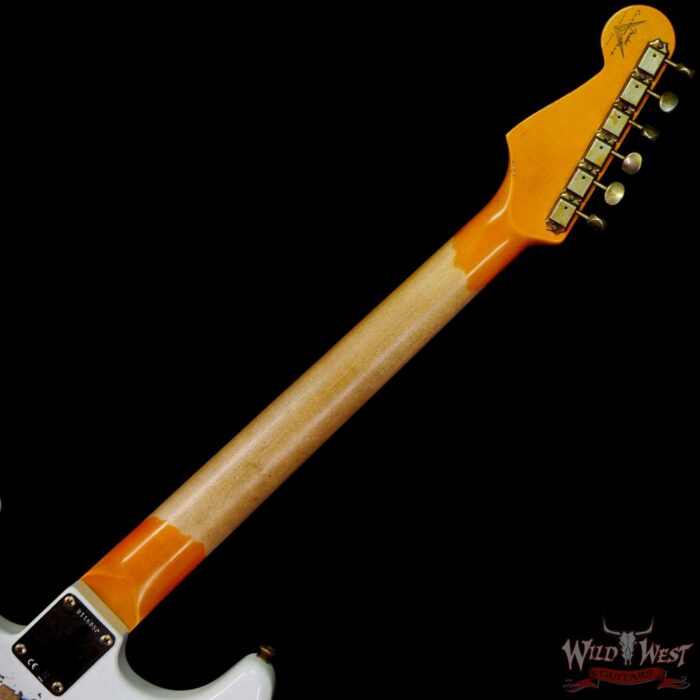 Fender Custom Shop Wild West White Lightning Stratocaster HSS Floyd Rose Maple Board 22 Frets Heavy Relic Lake Placid Blue - Image 5