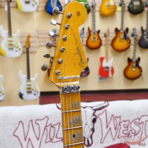 Fender Custom Shop Wild West White Lightning Stratocaster HSS Floyd Rose Maple Board 22 Frets Heavy Relic Lake Placid Blue - Image 7