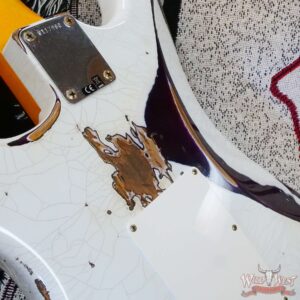Fender Custom Shop Wild West White Lightning Stratocaster HSS Floyd Rose Rosewood Board 22 Frets Heavy Relic Purple Metallic - Image 13