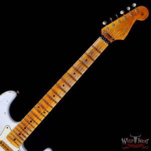 Fender Custom Shop Wild West White Lightning Floyd Rose Stratocaster HSS Maple Board 21 Frets Heavy Relic Graffiti Yellow - Image 4