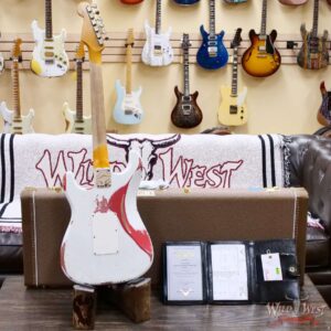 Fender Custom Shop Wild West White Lightning Stratocaster HSS Floyd Rose Rosewood Board 22 Frets Heavy Relic Fiesta Red 7.95 LBS - Image 10