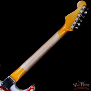 Fender Custom Shop Wild West White Lightning Stratocaster HSS Floyd Rose Maple Board 22 Frets Heavy Relic Candy Apple Red - Image 5