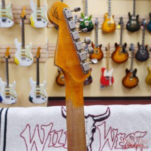 Fender Custom Shop Wild West White Lightning Stratocaster HSS Floyd Rose Maple Board 22 Frets Heavy Relic Purple Metallic - Image 11