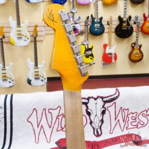 Fender Custom Shop Wild West White Lightning Stratocaster HSS Floyd Rose Maple Board 22 Frets Heavy Relic Purple Metallic - Image 11