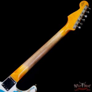 Fender Custom Shop Wild West White Lightning Stratocaster HSS Floyd Rose Maple Board 22 Frets Heavy Relic Taos Turquoise - Image 5